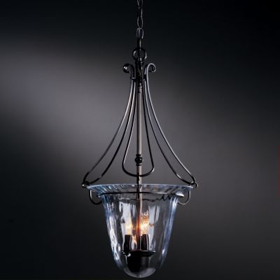 Draped Loop Foyer Pendant With Water Glass by Hubbardton Forge - Starlight Lighting USA and Canada